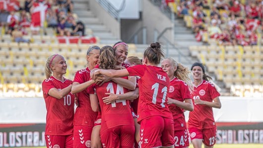 Danmark vs. Australien den 10. juni 2021 på CASA  Arena i Horsens (venskabskamp). / Foto: dbufoto.dk