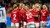 Det danske kvindelandshold jubler efter scoring i VM-kvalifikationskampen mod Bosnien-Herzegovina den 21. oktober 2021 / / Foto: Flemming Jeppesen